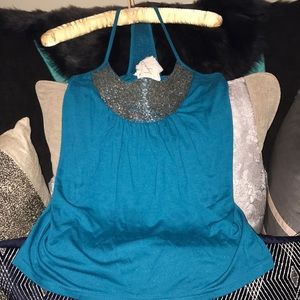 Summer top w/silver beading